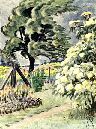 Pear Tree and Elderblossoms, The Artist's Backyard, Gardenville