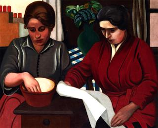 Reading Woman in Violet Dress