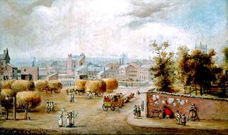 1818年莱姆街，圣乔治大厅遗址