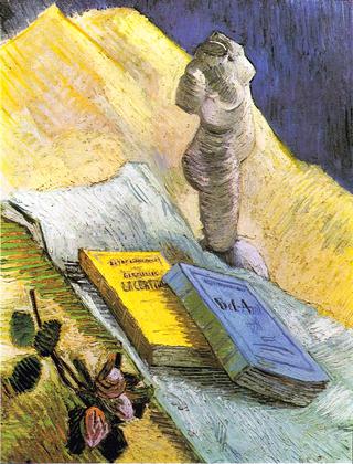 Plaster Statuette, a Rose and Two Novels