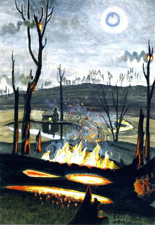 Forest Fire in Moonlight