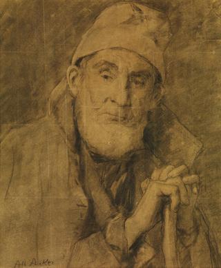 Old Feissli with Stick and Hat