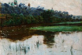Landscape with a Pond and Church
