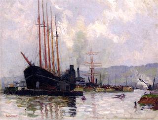 Boats in the Port of Rouen