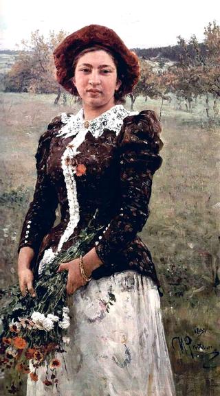 Autumn Bouquet. Portrait of Vera Repina.