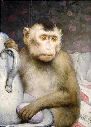 Monkey with Pitcher