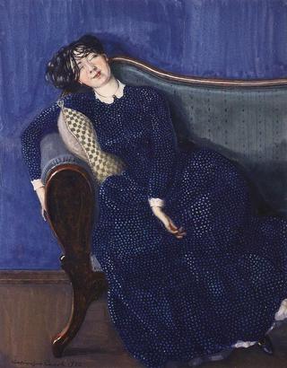 Sleeping Woman in Blue