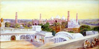 Mosque of Lahore from the Palace