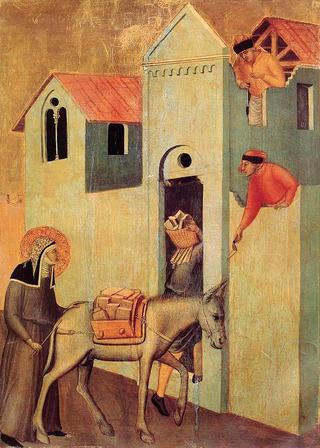 Beata Umiltà Altarpiece: Beata Umiltà Transports Bricks to the Monastery