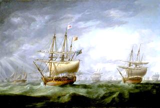 1782年9月HMS“苎麻”损失：风暴爆发前