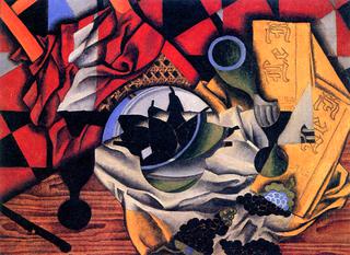 Pears and Grapes on a Table