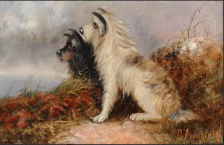 Two Terriers in a Landscape