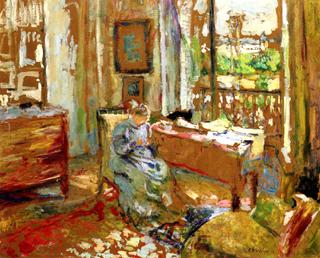 Madame Vuillard Sewing, Rue de la Tour