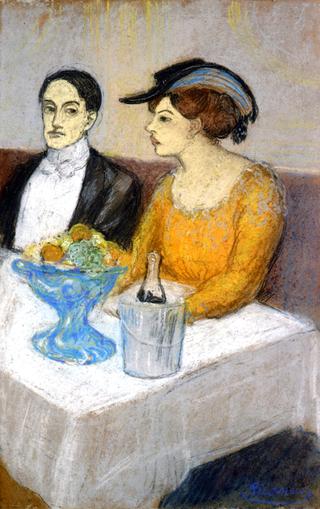 Man and Woman a the Table: Angel Fernandez de Soto and his Friend