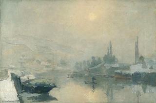 The Seine and the Isle of Lacroix in Winter