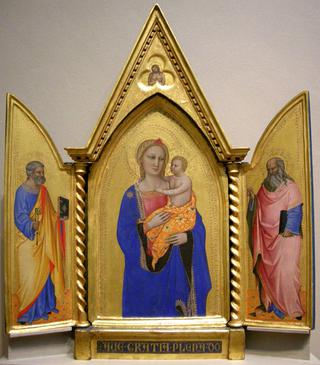 Madonna and Child, with Saints Peter and John the Evangelist, and Man of Sorrows