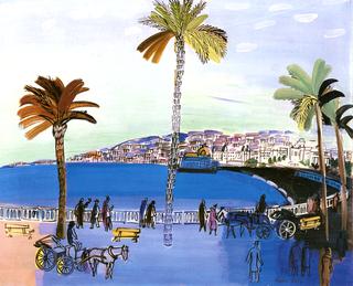 The Baie des Anges with Strollers and Carriages, Nice