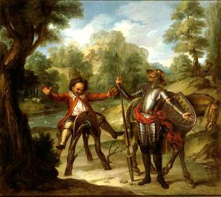Story of Don Quixote - Sancho Wakes, and Despairs of ever Finding his dear Dapple again