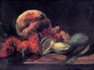Still Life with Almonds, Currants and Peeches