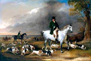 John Burgess of Clipstone, Nottinghamshire, on a Favourite Horse, with his Harriers