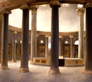 Interior of the Church of Santo Rotondo in Rome