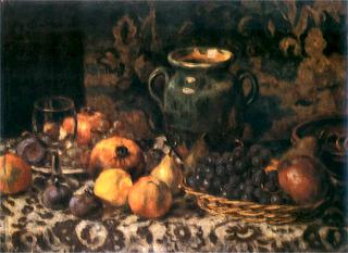 Still life with green jug