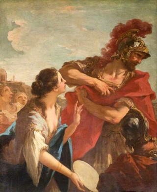 Jephthah Returning from Battle is Greeted by His Daughter