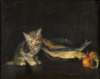 Kitten with Fish