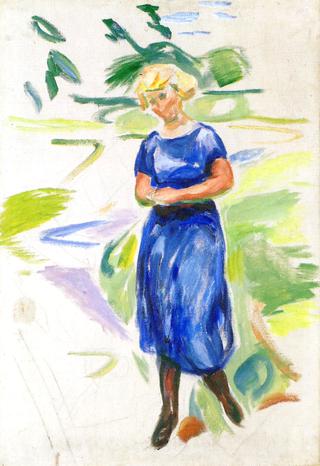 Woman in a Blue Dress