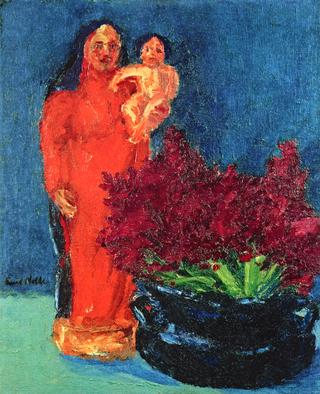 Madonna and Flowers