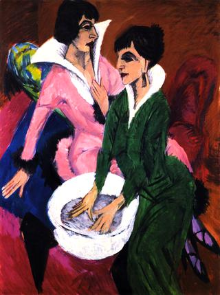 Two Women with a Washbasin