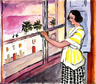Young Woman at the Window, Sunset