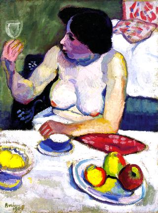 Woman Holding a Glass