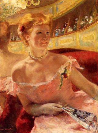 Woman with a Pearl Necklace in a Loge