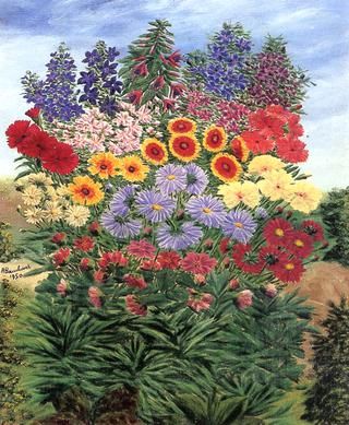 Bouquet of Flowers in a Landscape