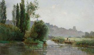 Pond in Front of a Village