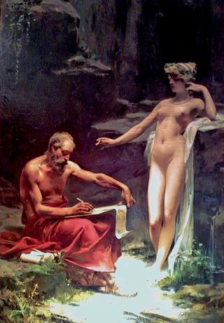 La Ninfa Egeria dictando las leyes a Numa Pompilio