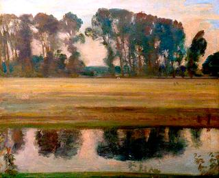 River Landscape with Trees