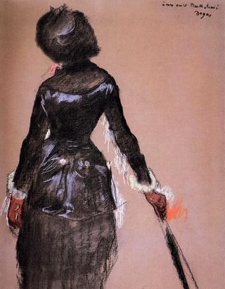 Mary Cassatt at the Louvre (study}