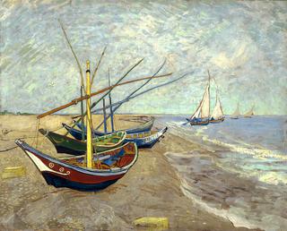 Fishing boats on the Beach at Les Saintes-Maries-de-la-Mer
