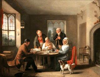 Estate Staff in a Servants' Hall