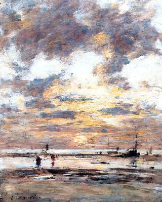 Near Trouville, Low Tide, Sunset