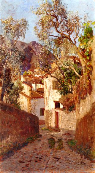 A Shaded Village Road