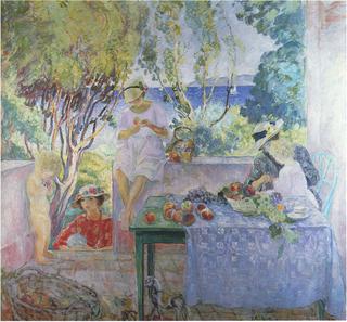 On the terrace