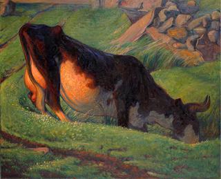 Pasturating cow