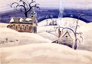 Country School House in Winter