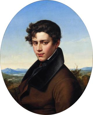 Portrait of a Gentleman in a Lake Landscape