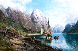 Harbor in the Sognefjord