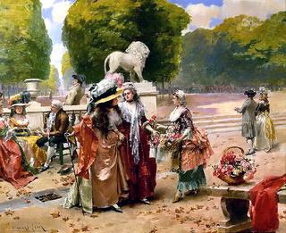 Flower seller in the Tuileries
