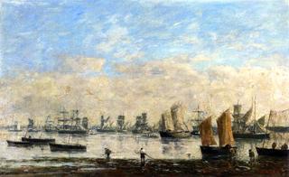 Camaret, Fishing Boats Anchored in the Harbor